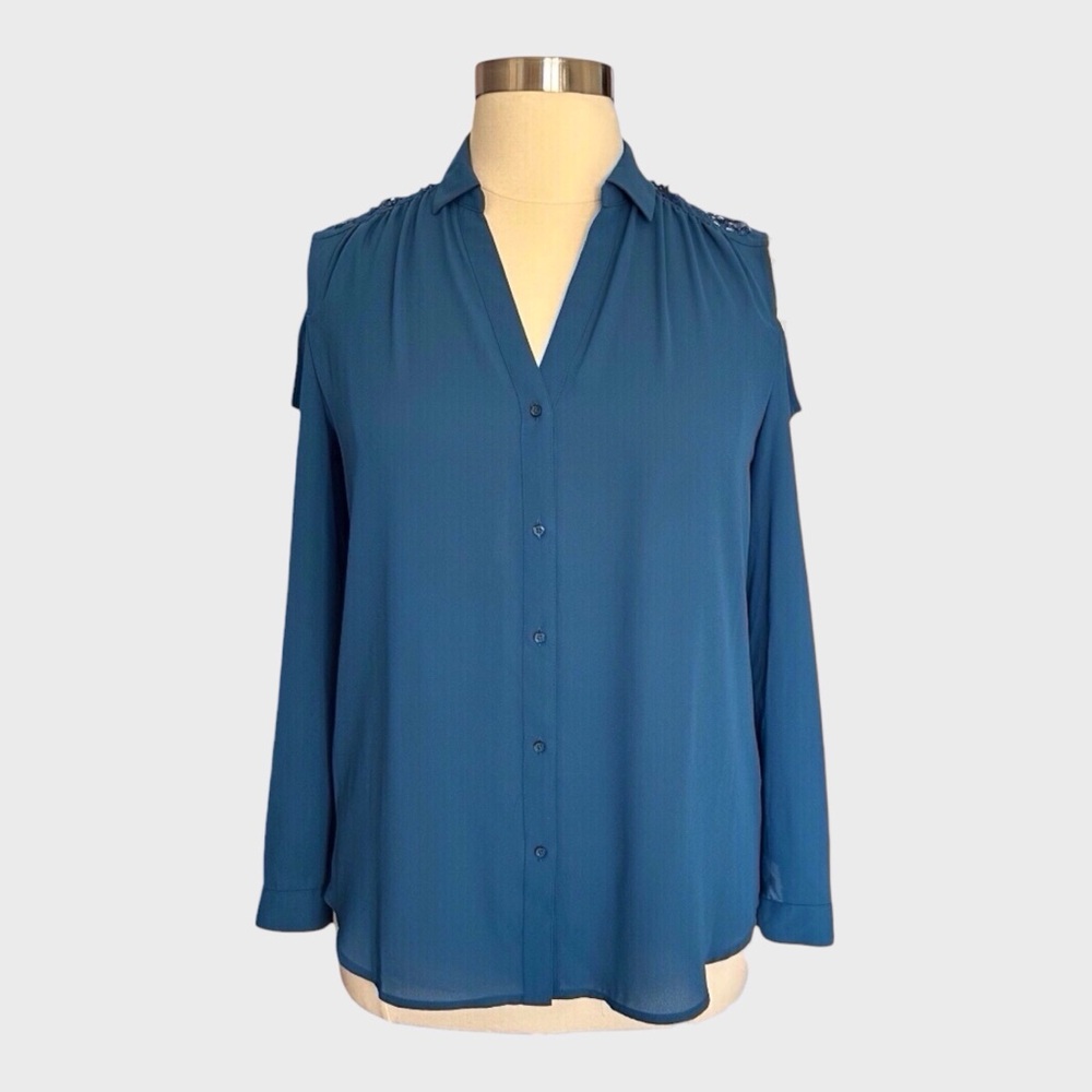 Candies Embellished Cold‎ Shoulder Blouse
